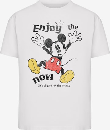 MerchcodeMajica 'Mickey Mouse Enjoy The Now' - bijela boja: prednji dio