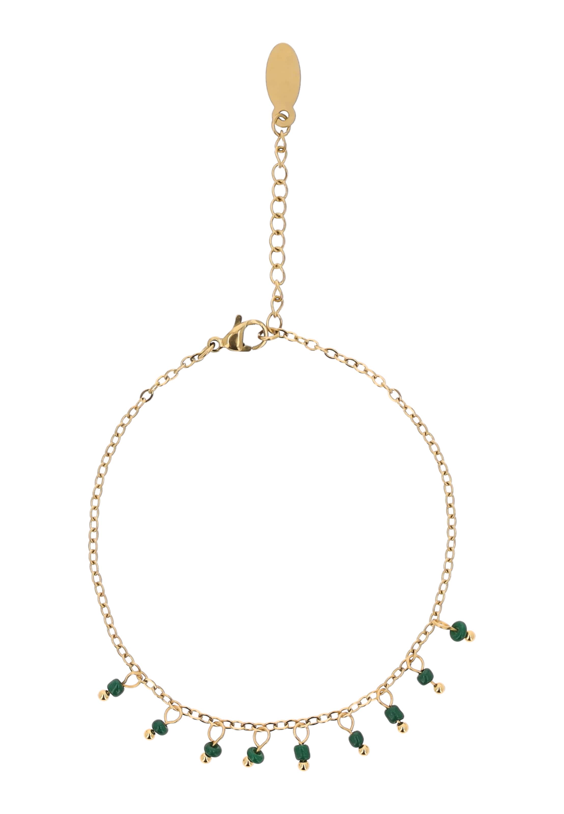 usha FESTIVAL Bracelet en or / émeraude, Vue avec produit