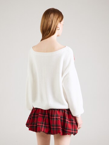 Pull-over HOLLISTER en blanc