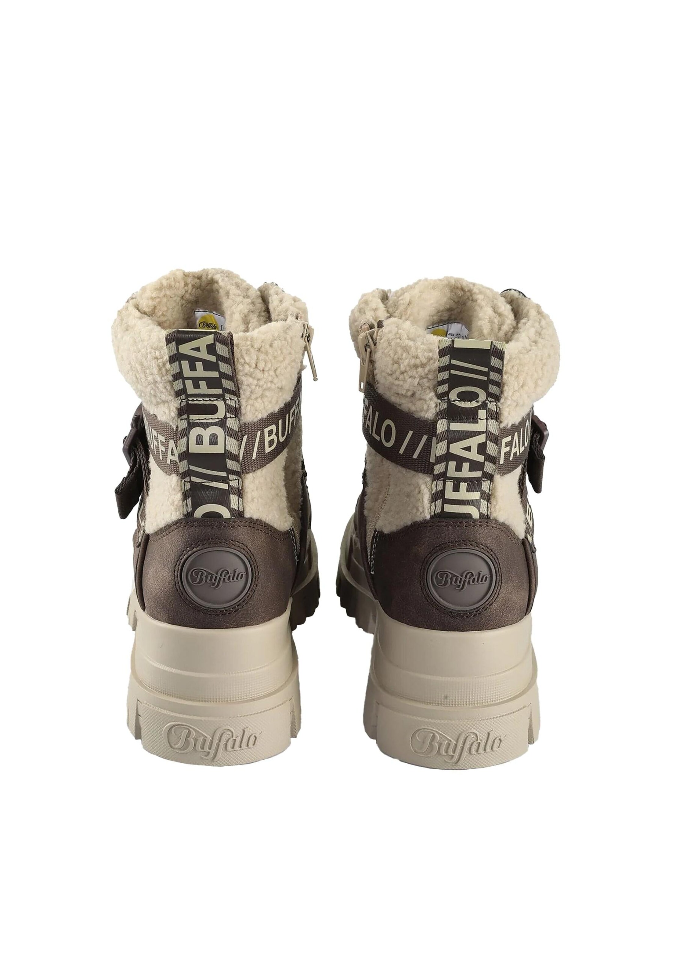 BUFFALO Lace-up bootie 'Aspha Com1' in Brown