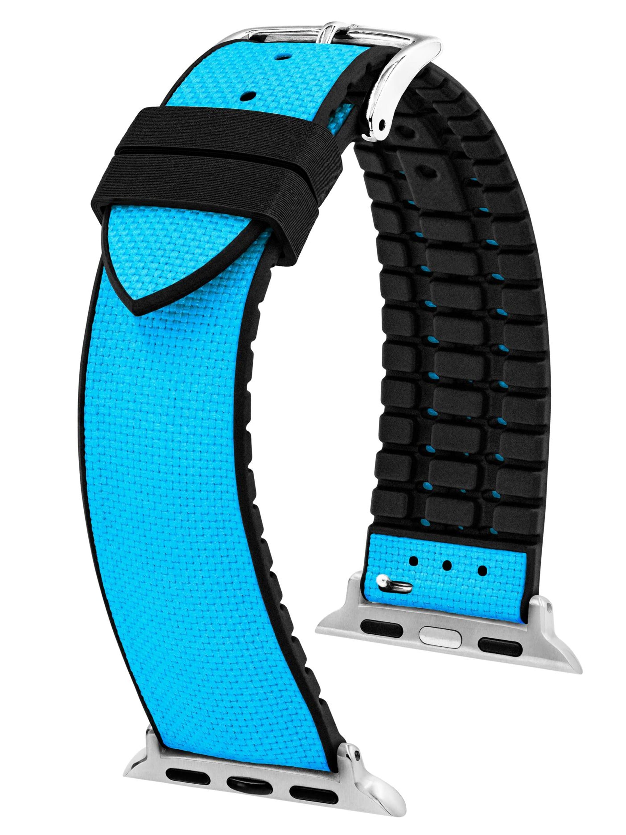 HIRSCH Armbänder Digitaluhr 'Arne for Apple Watch'‌‌‌‌‌‌‌ in Blau: Vorderseite