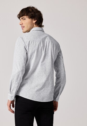 Street One MEN Regular Fit Kariertes Slim Fit Hemd in Weiß