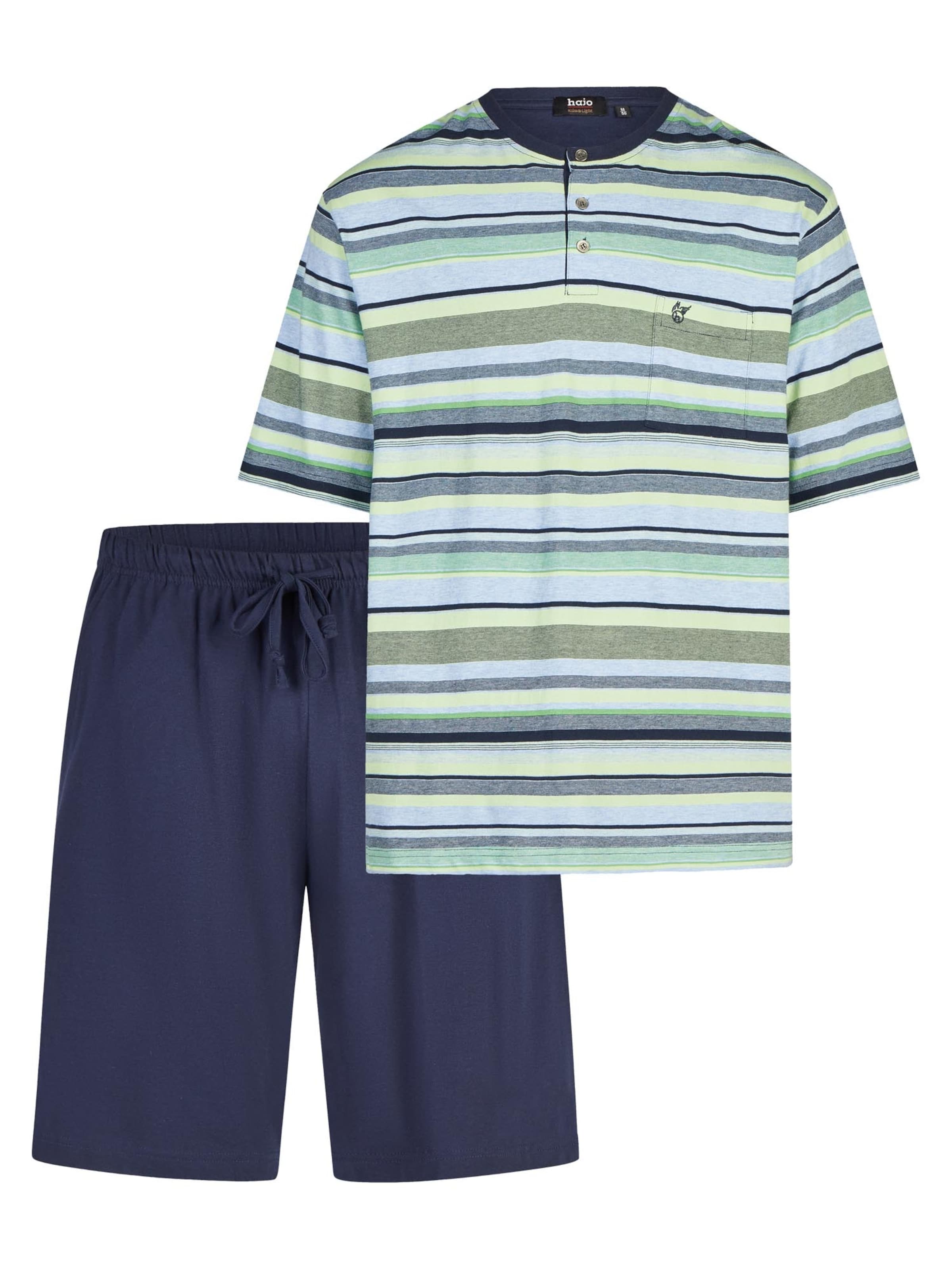 HAJO Short Pajamas 'Klima Light' in Green: front