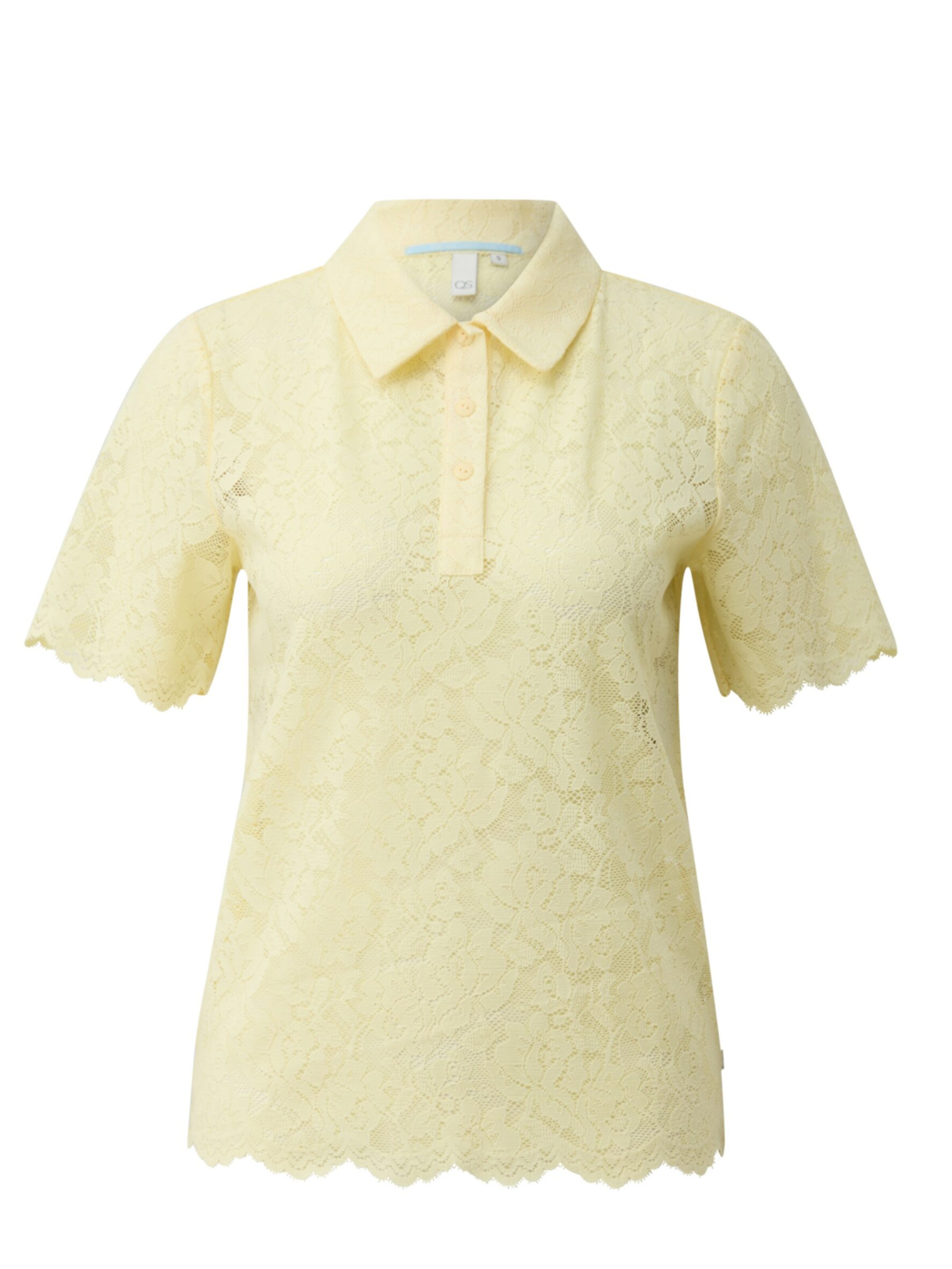 QS Shirt 'Q/S designed by - Dames t-shirt' in L in de kleur Geel, Productweergave