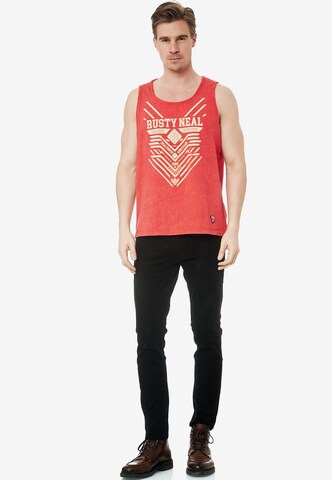 Rusty Neal Cooles Tank Top mit angesagtem Print in Rot