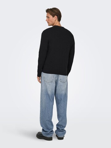 Only & Sons Knit Cardigan 'ONSting' in Black