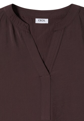 CECIL Knielanges Kleid mit Split Neck in Braun