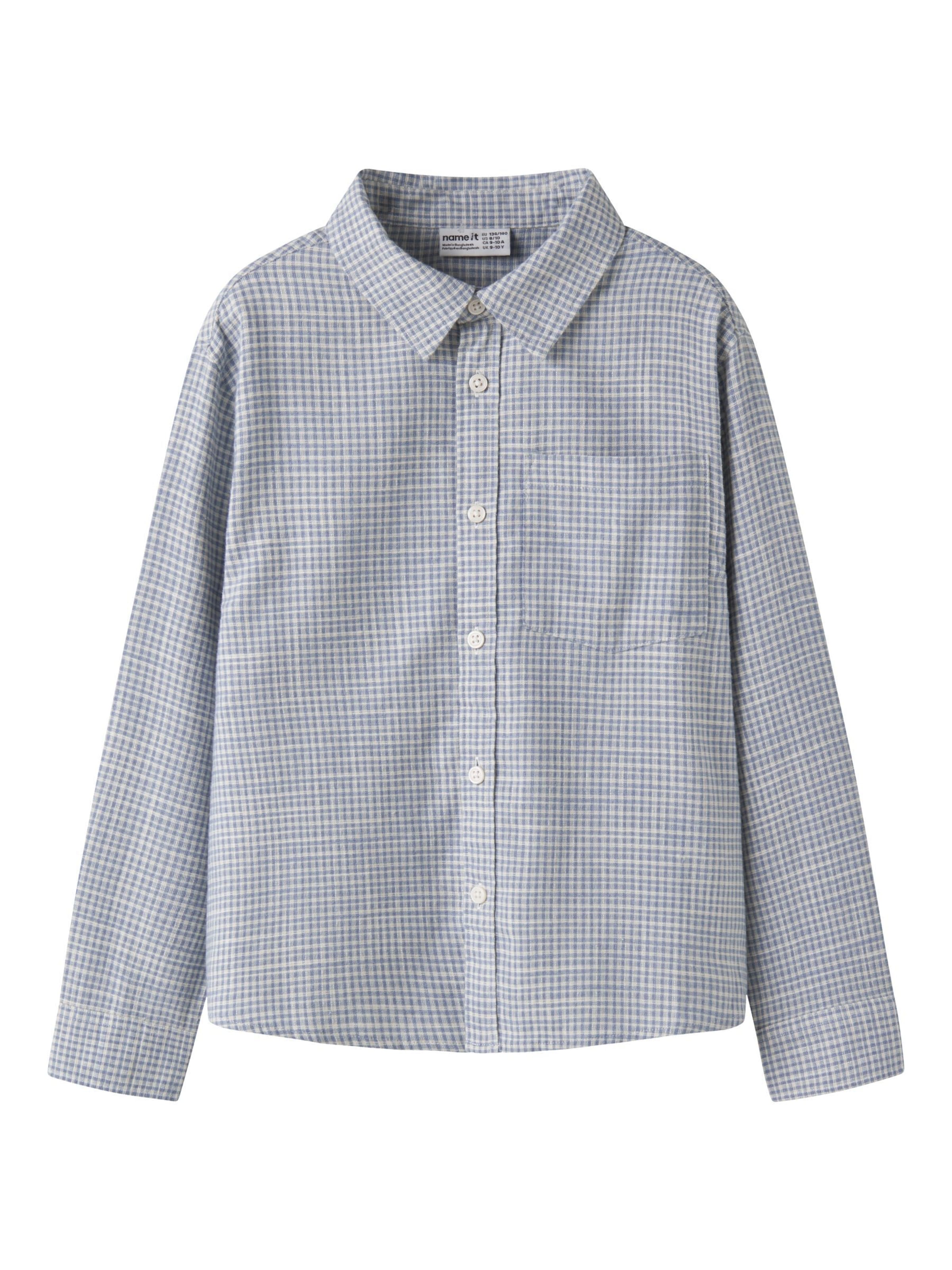 NAME IT - Ajuste regular Camisa en azul: frente