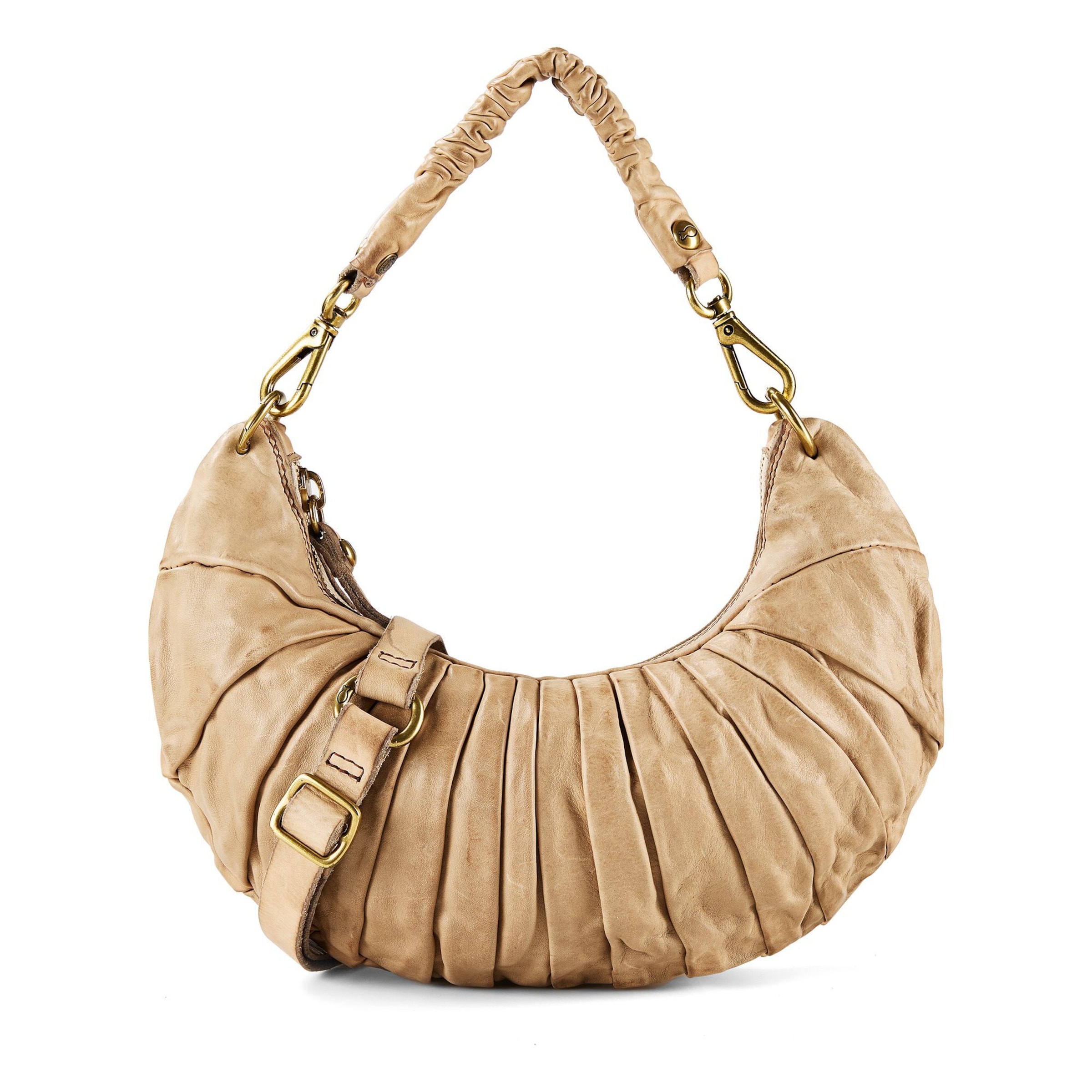 Campomaggi Schultertasche 'Luna' in Beige: Vorderseite