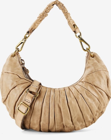 Campomaggi Shoulder Bag 'Luna' in Beige: front