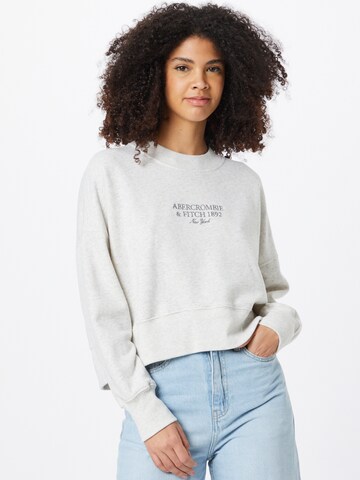 Sweat-shirt Abercrombie & Fitch en gris : devant