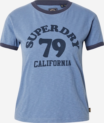 Tricou de la Superdry pe albastru: față