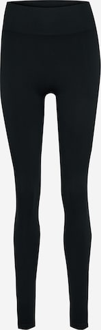 Skinny Pantaloni sport 'HIIT' de la Hummel pe negru: față
