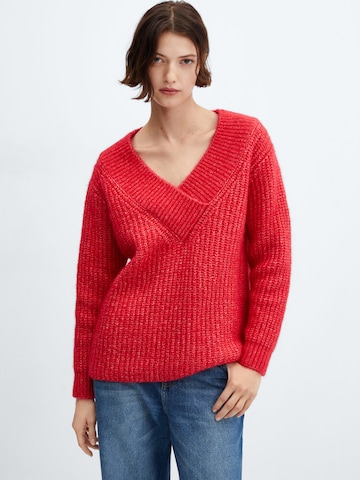 Pull-over 'Chapi' MANGO en rouge : devant