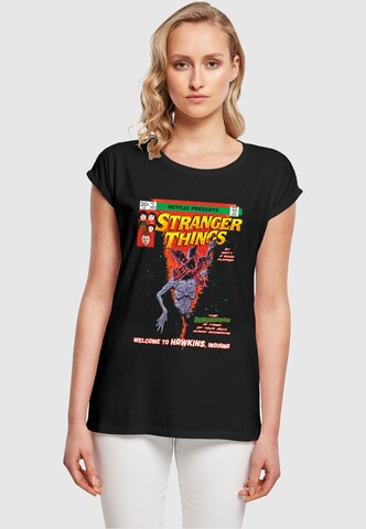 ABSOLUTE CULT T-Shirt 'Stranger Things - Comic Cover' in Schwarz: Vorderseite