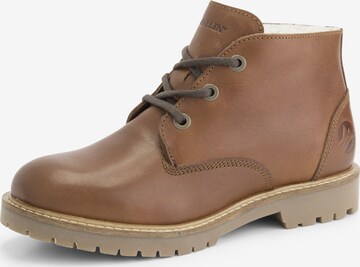 Travelin Lace-Up Shoes in Brown: front