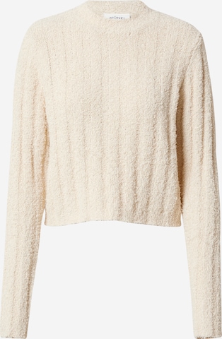 Pull-over Monki en beige : devant