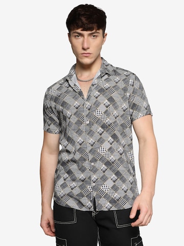 Campus Sutra Comfort fit Button Up Shirt 'Jonah' in Grey: front