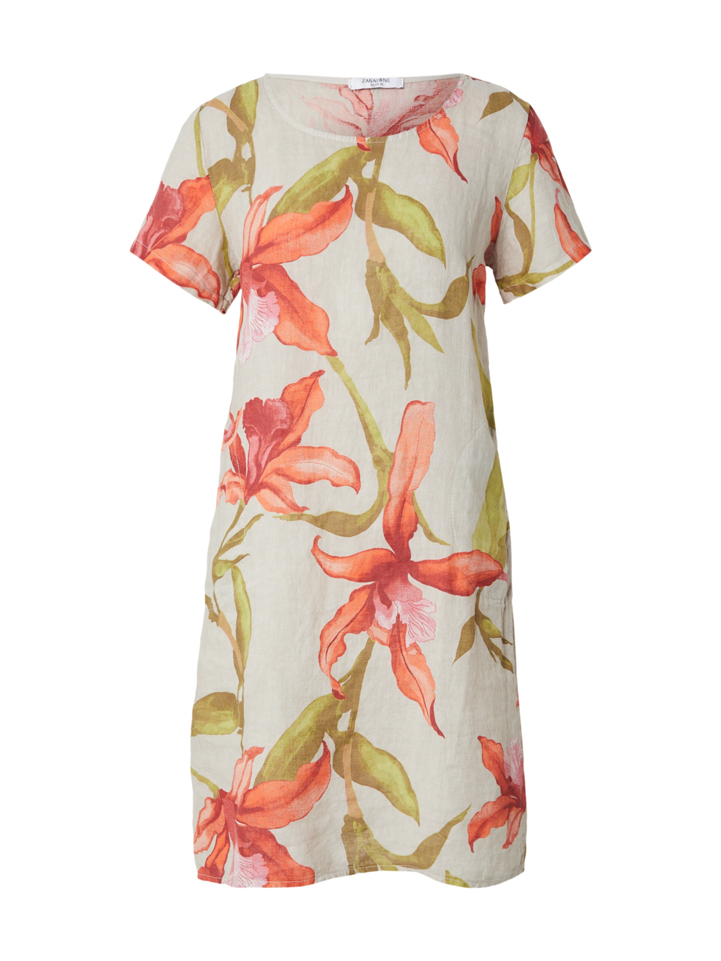 Rochie 'Ti44naa' pe 36 ZABAIONE pe alb kitt / verde / portocaliu / roz pal, Vizualizare produs