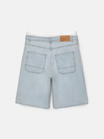 Pull&Bear Loosefit Shorts in Blau