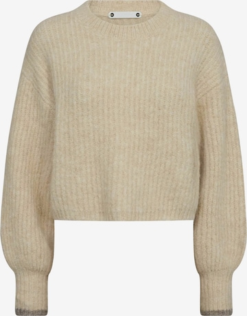 Pull-over 'Coralie' co'couture en beige : devant