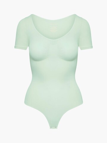 cfab by creamy fabrics Shapingbody 'T-Shirt Bodysuit Sculpting Shapewear mit String' in Grün