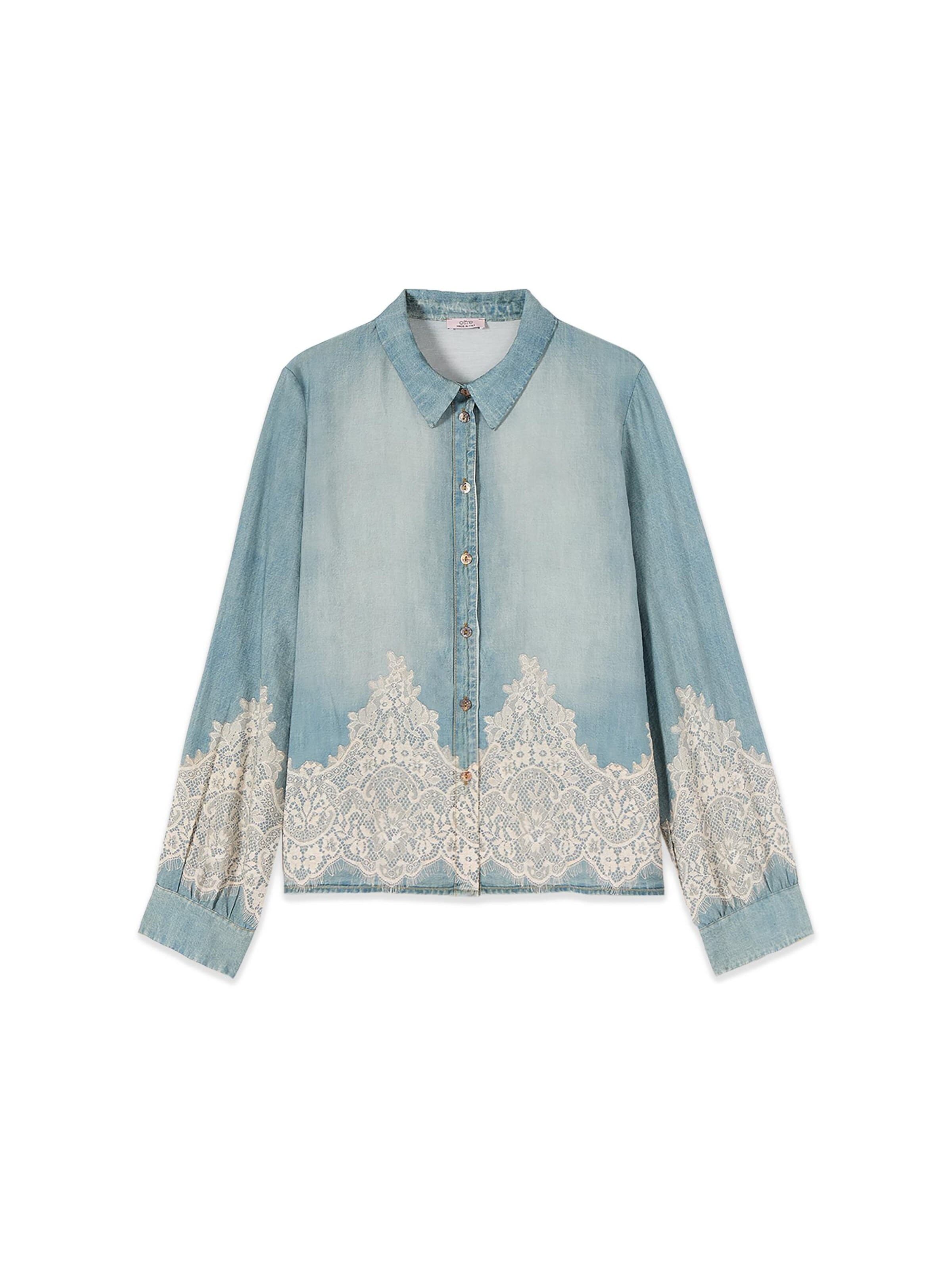 oltre Blouse in Blauw: voorkant