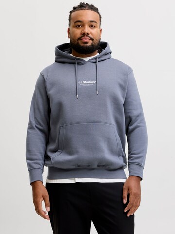Jack & Jones Plus Mikina 'JJESoho' – šedá: přední strana