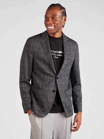 Karl Lagerfeld - Ajuste regular Chaqueta saco 'SMART' en gris: frente