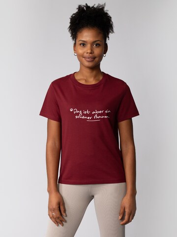 T-shirt 'Das Ist Aber Ein Schöner Baum' Watapparel en rouge : devant