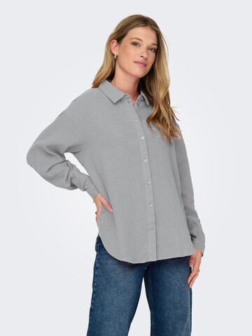 JDY Bluse 'JDYTHEIS' in Grau: Vorderseite