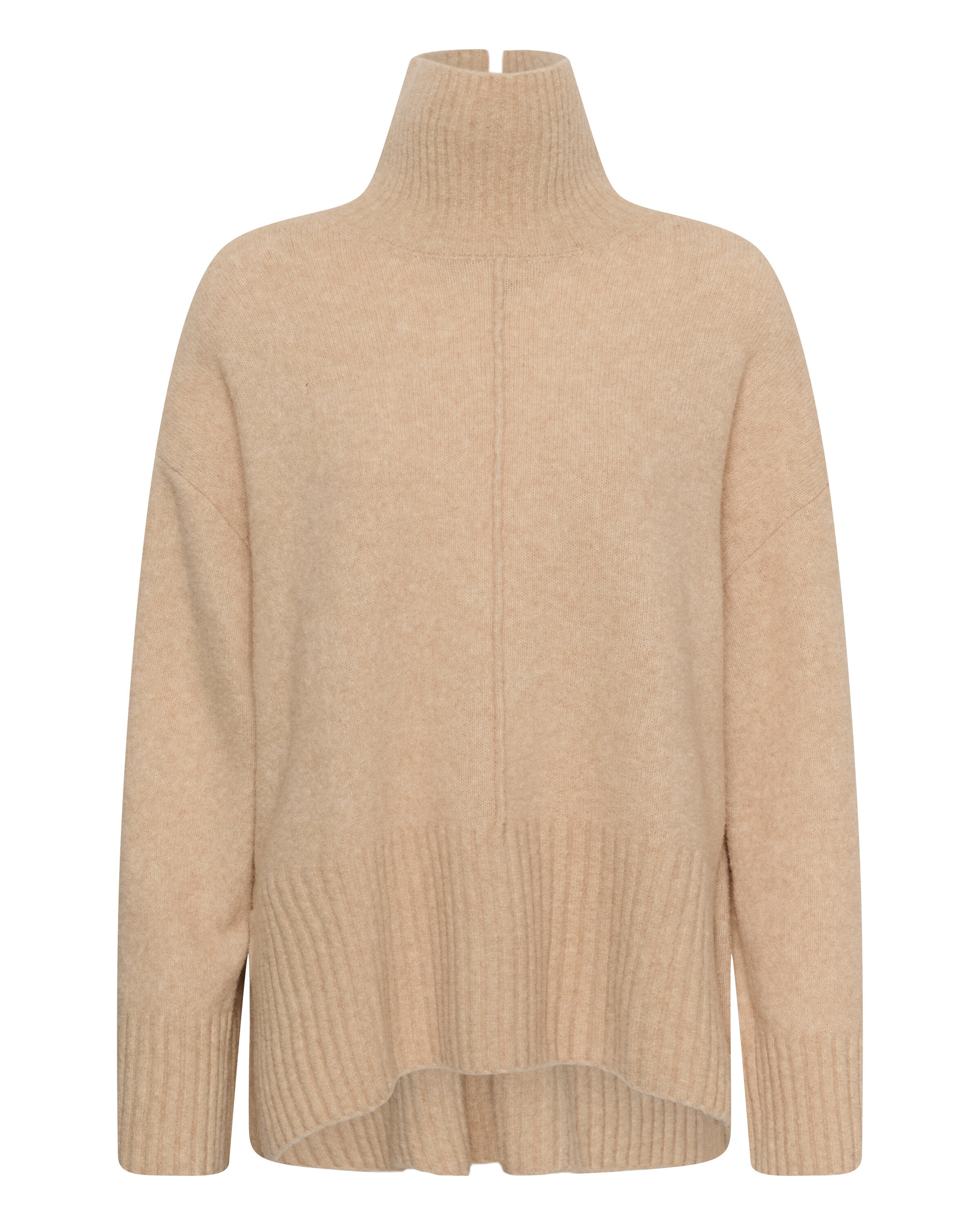 SOAKED IN LUXURY - Jersey 'Bean' en beige: frente