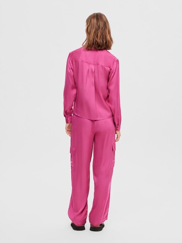 SELECTED FEMME Loosefit Cargobroek in Roze