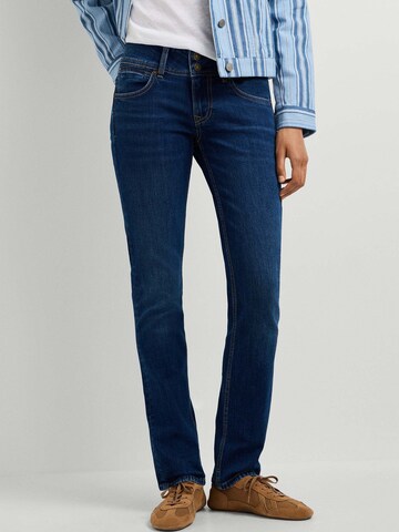 Coupe slim Jean 'Venus' Pepe Jeans en bleu : devant