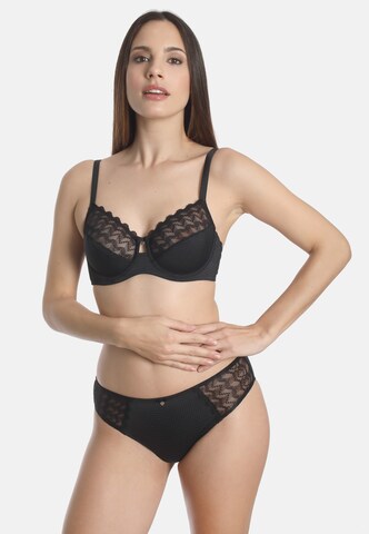 sassa T-shirt Bra 'Beautiful Classic' in Black: front