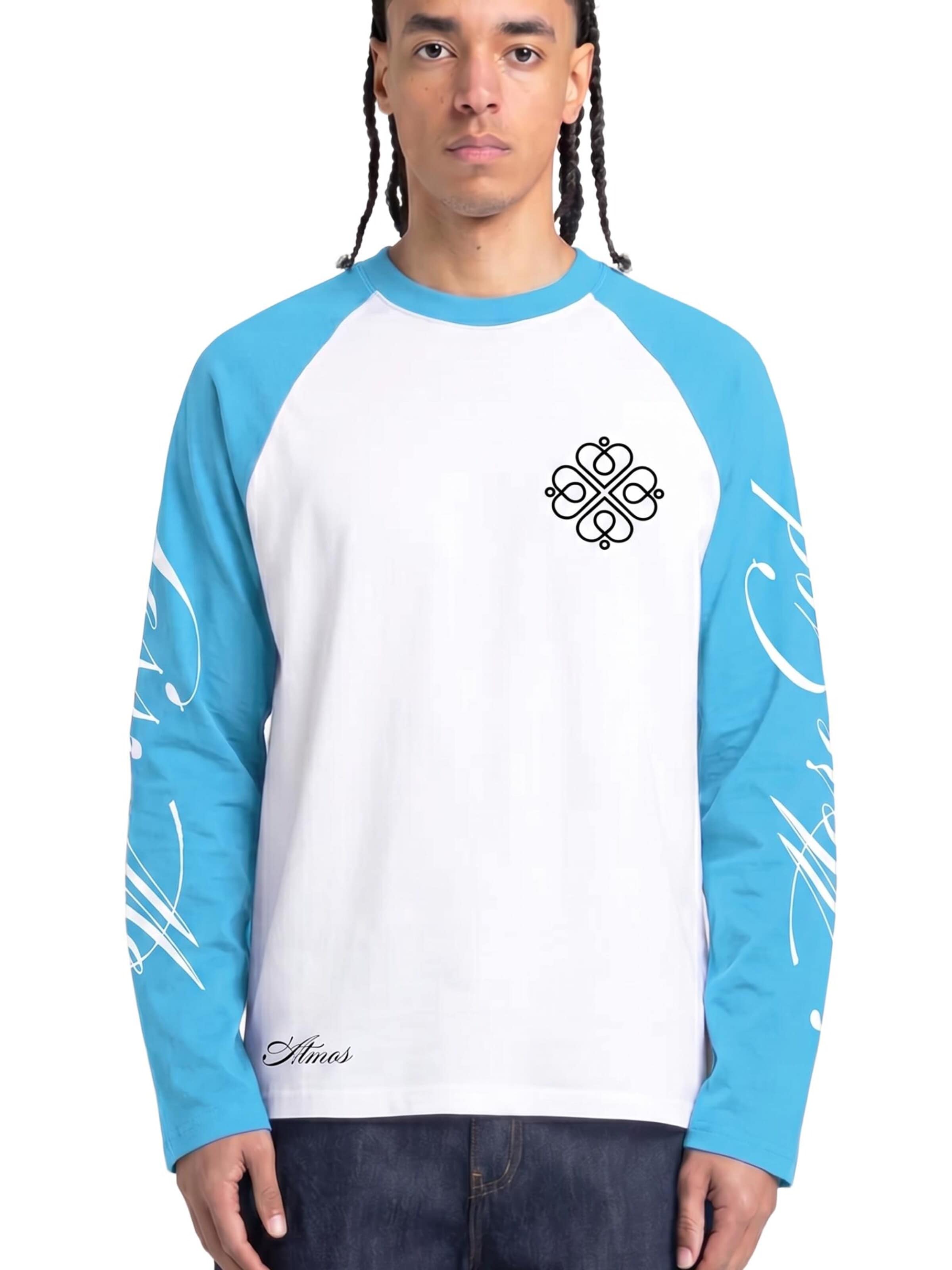 ATMOS Shirt 'More God Less Me' in Blauw