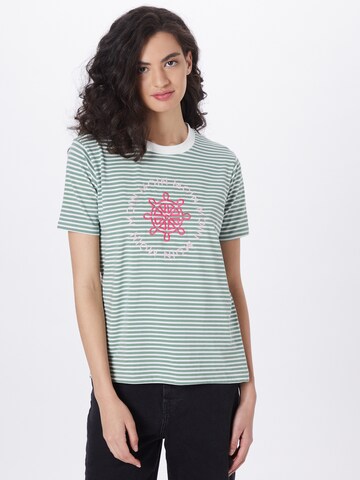 Zwillingsherz Shirt 'Liz' in Green: front