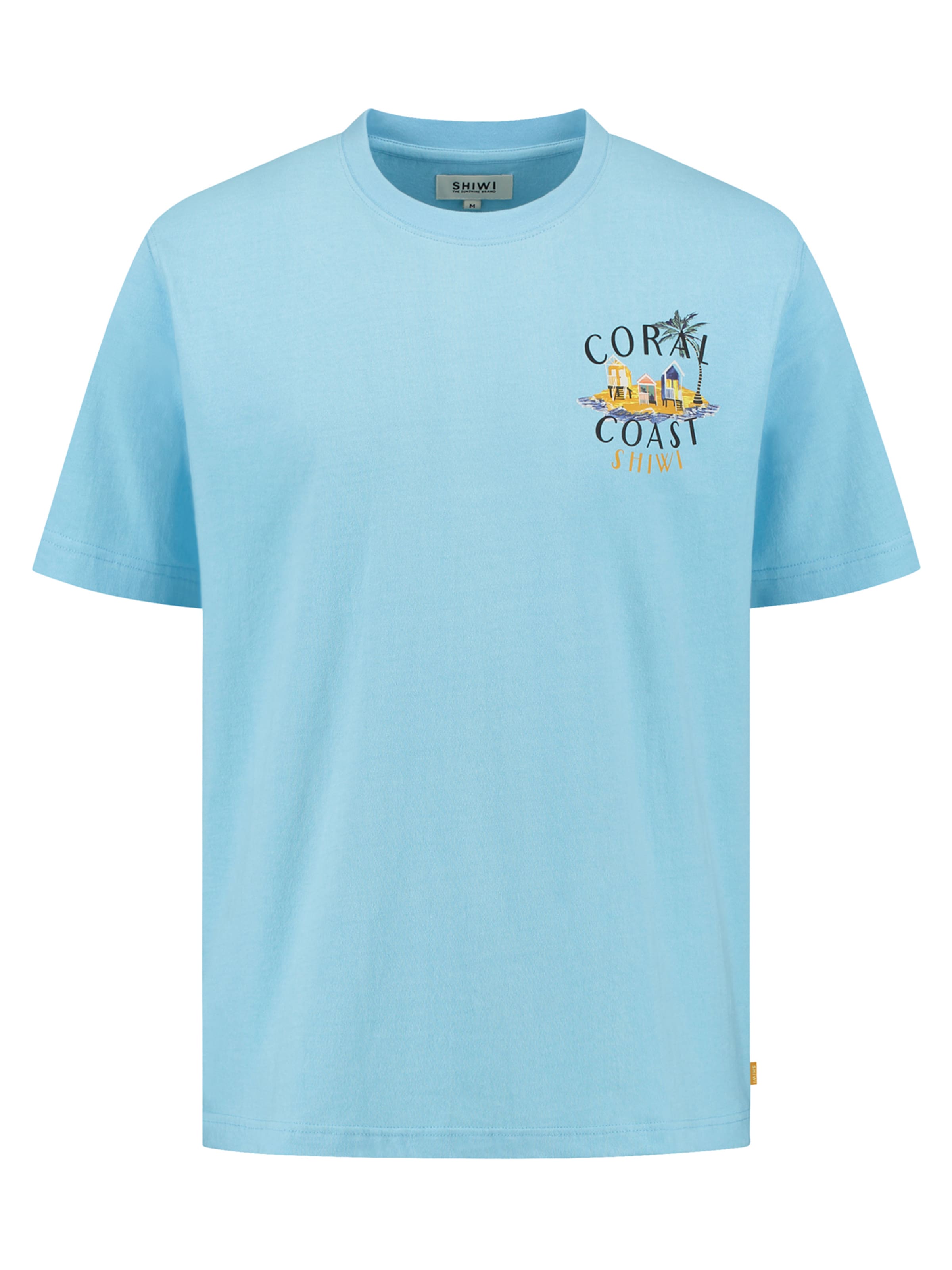 Shiwi Koszulka 'Finn Sketched Island' w kolorze niebieski: przód