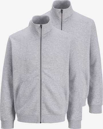 JACK & JONES Sweatjacke 'Bradley' in Grau: Vorderseite