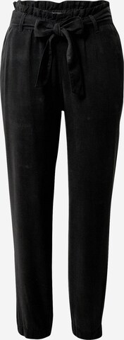 Mavi Tapered Trousers in Black: front