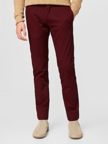 Slimfit Pantaloni eleganți de la Polo Ralph Lauren pe roșu: față