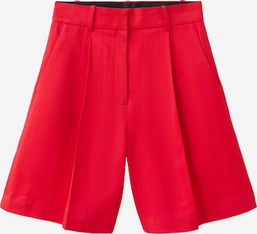 Wide leg Pantaloni con pieghe 'AVOCADO' di MANGO in rosso: frontale