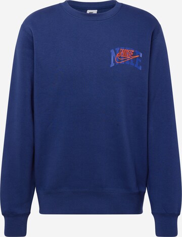 Sweat-shirt 'CLUB BB ARCH GX' Nike Sportswear en bleu : devant