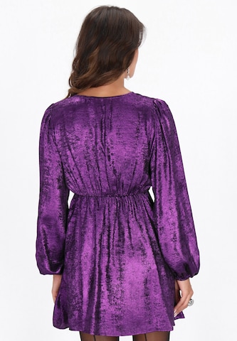 faina Cocktail Dress in Purple