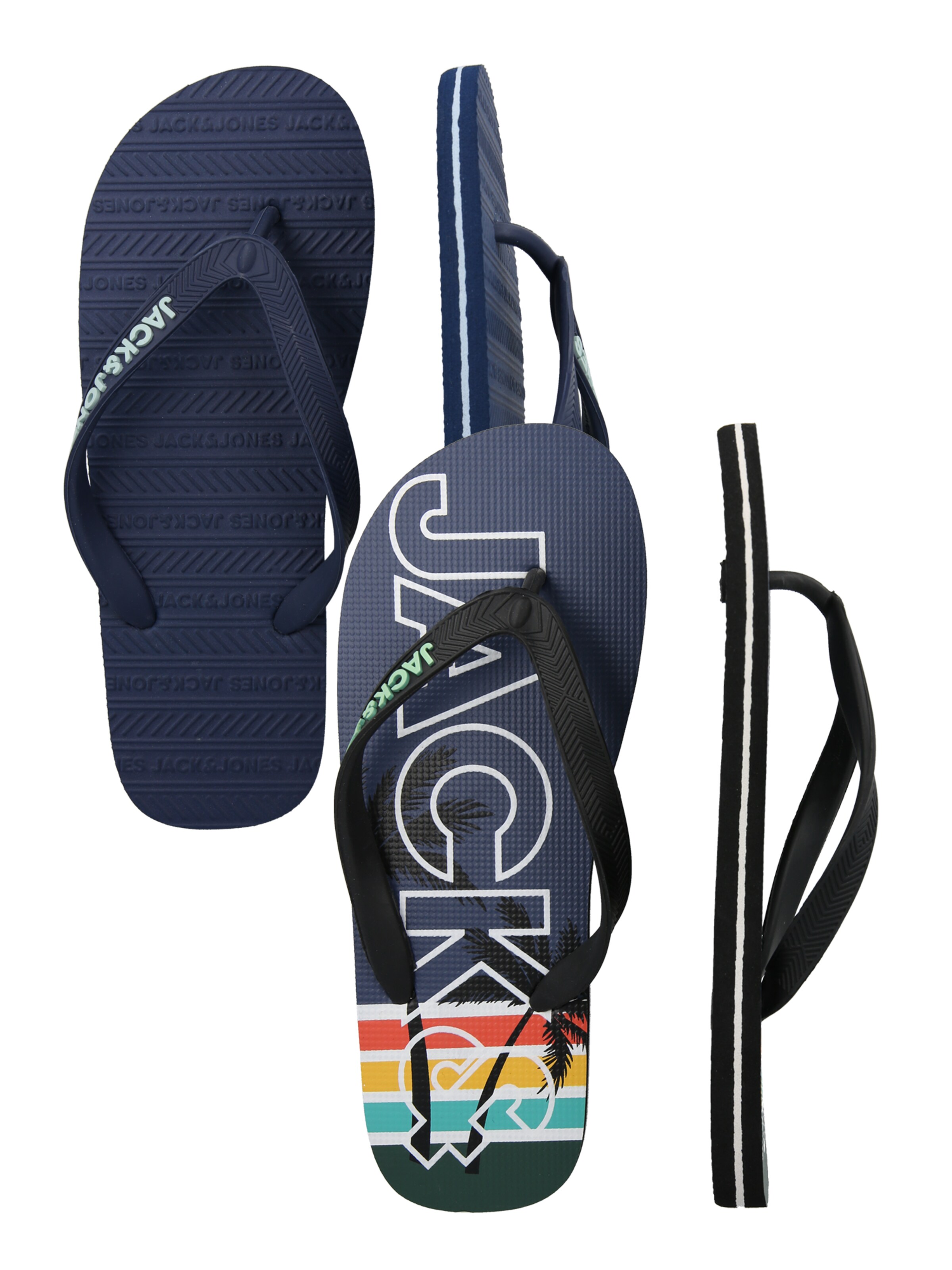 JACK & JONES T-Bar Sandals in Blue