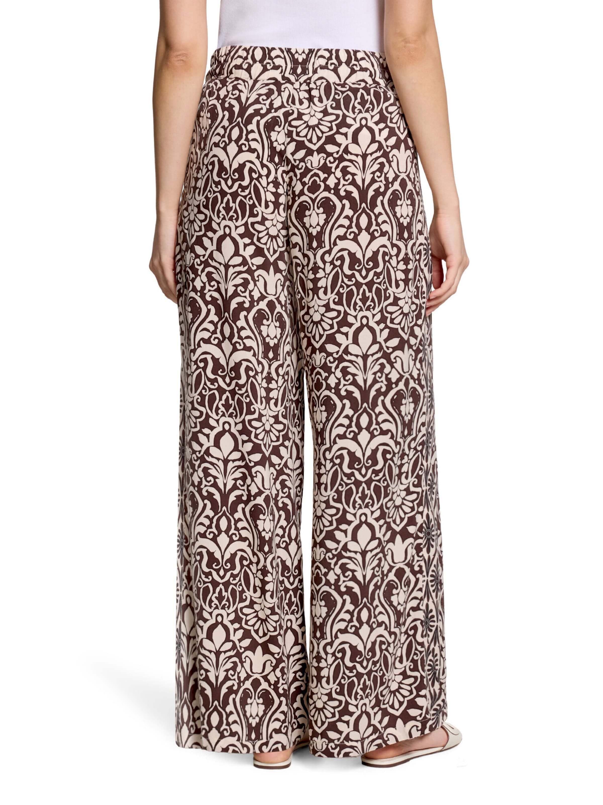 Cartoon Loosefit Hose 'Palazzo' in Braun