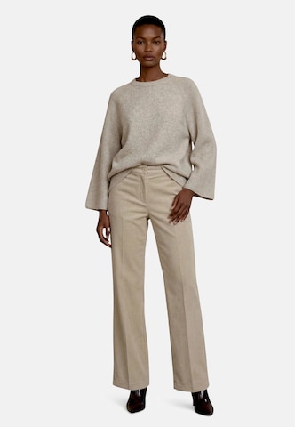 zero Regular Casual-Hose mit Bügelfalte in Beige
