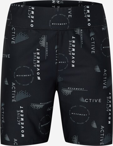 Active by Zizzi - Skinny Pantalón deportivo 'ATEXT' en negro: frente