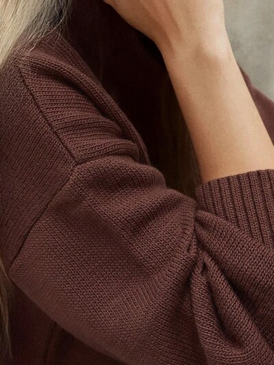 Hiccup Pullover in dunkelbraun, Produktansicht