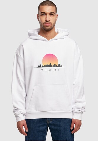 Merchcode Sweatshirt 'Miami' in Wit: voorkant